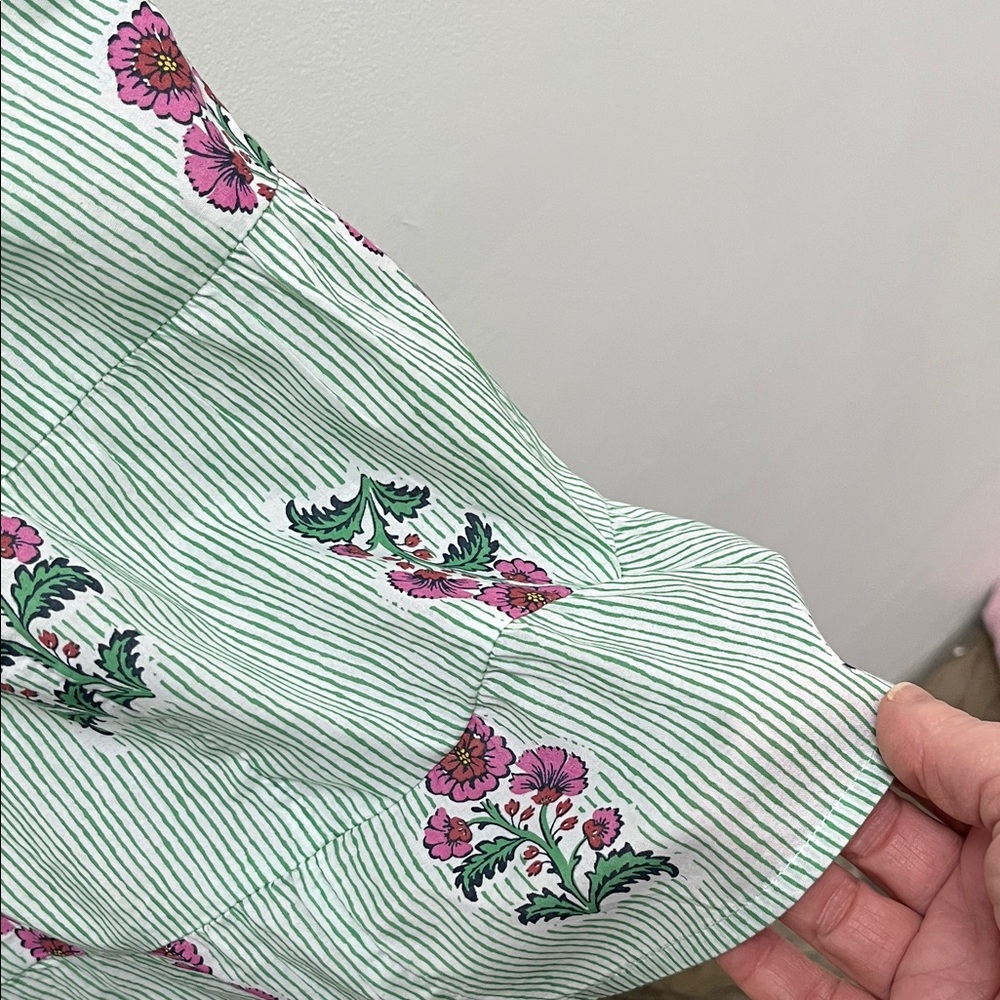 NWT J. Crew Mint Green & Magenta Floral Lined Tiered Mini Skirt - Picture 3 of 7